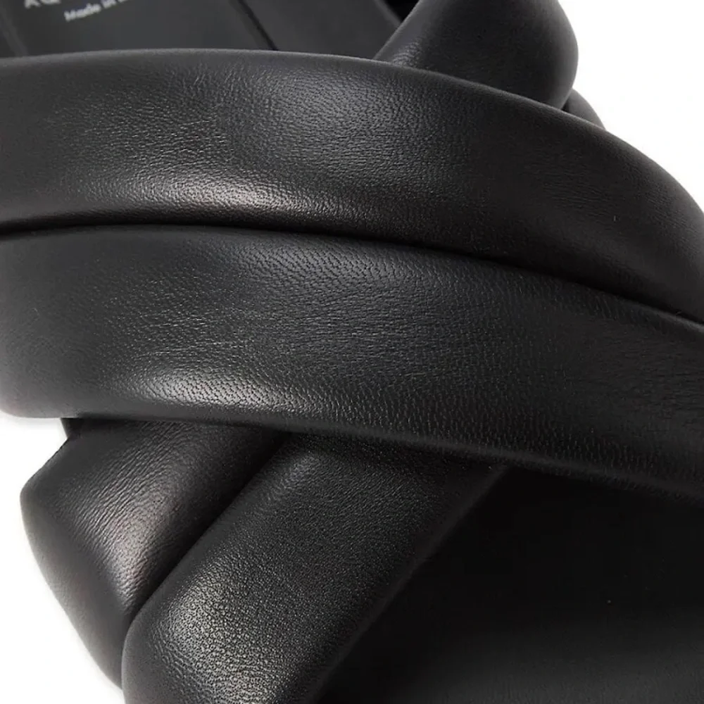 Aquatalia Black Platform Slide Sandals - Picture 2 of 9